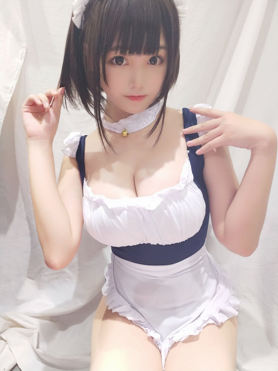 蜜汁猫裘女仆泳装30图插图3