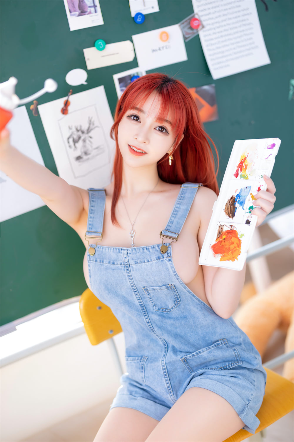 叉子宝宝牛仔背带裤培训女教师36图插图3