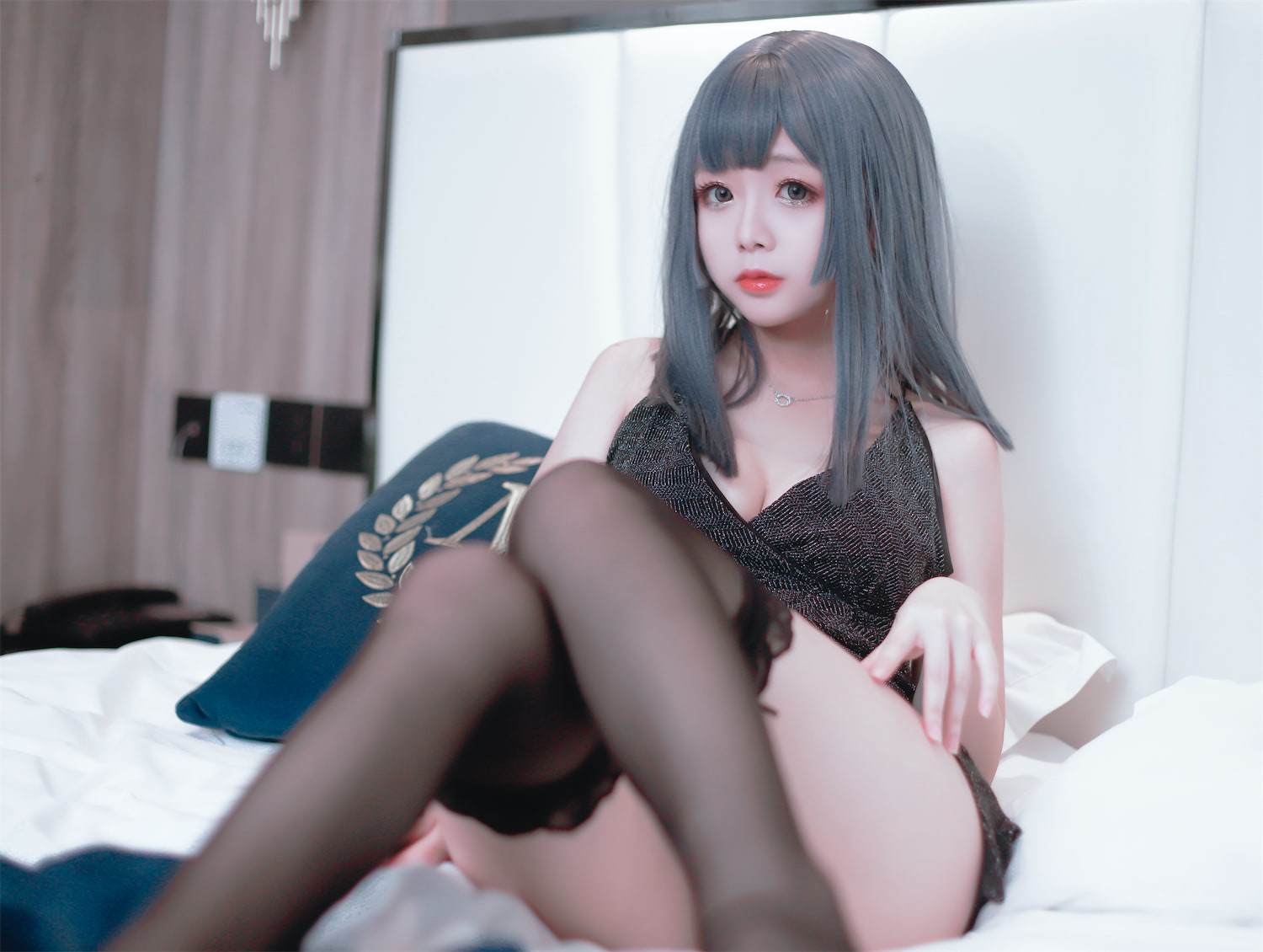 蠢沫沫黑色礼服40图插图3