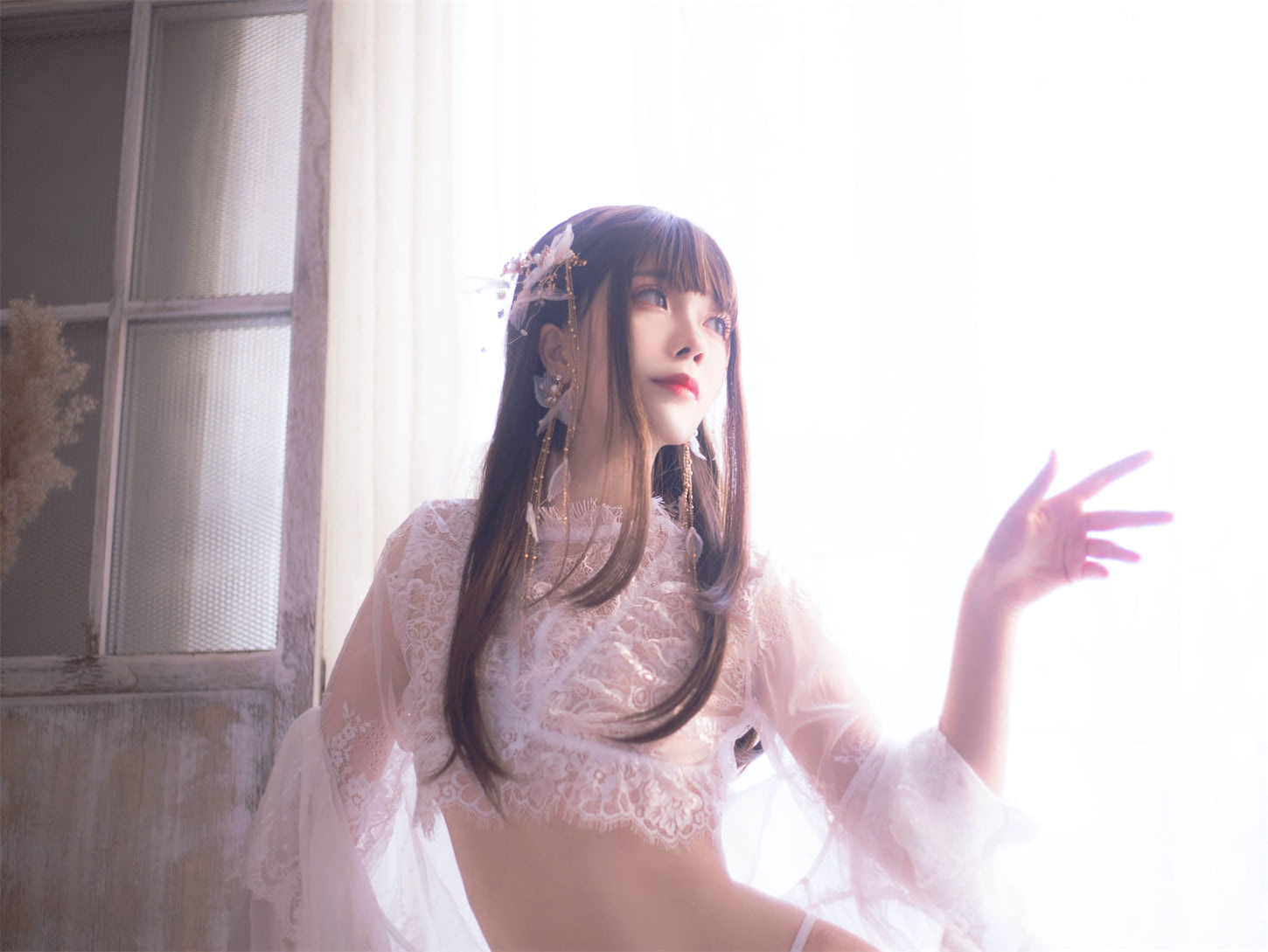 Sakiiii翎柒流云白裙34图插图1