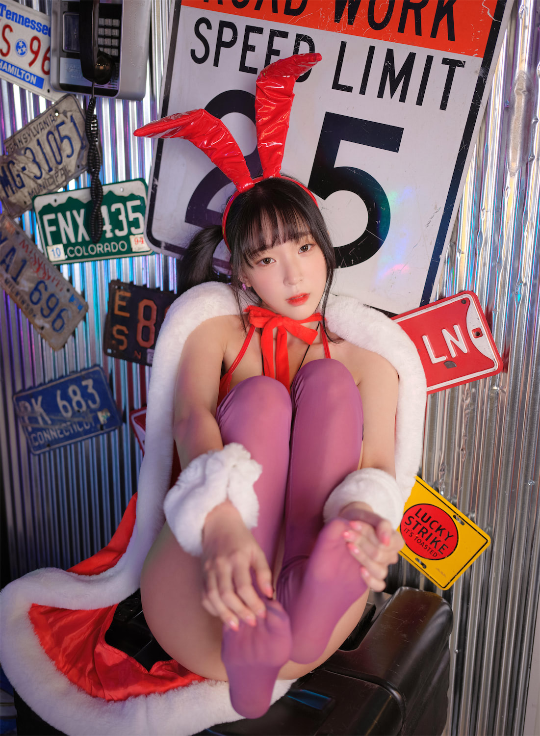 姜仁卿红漆皮兔女郎48图插图3