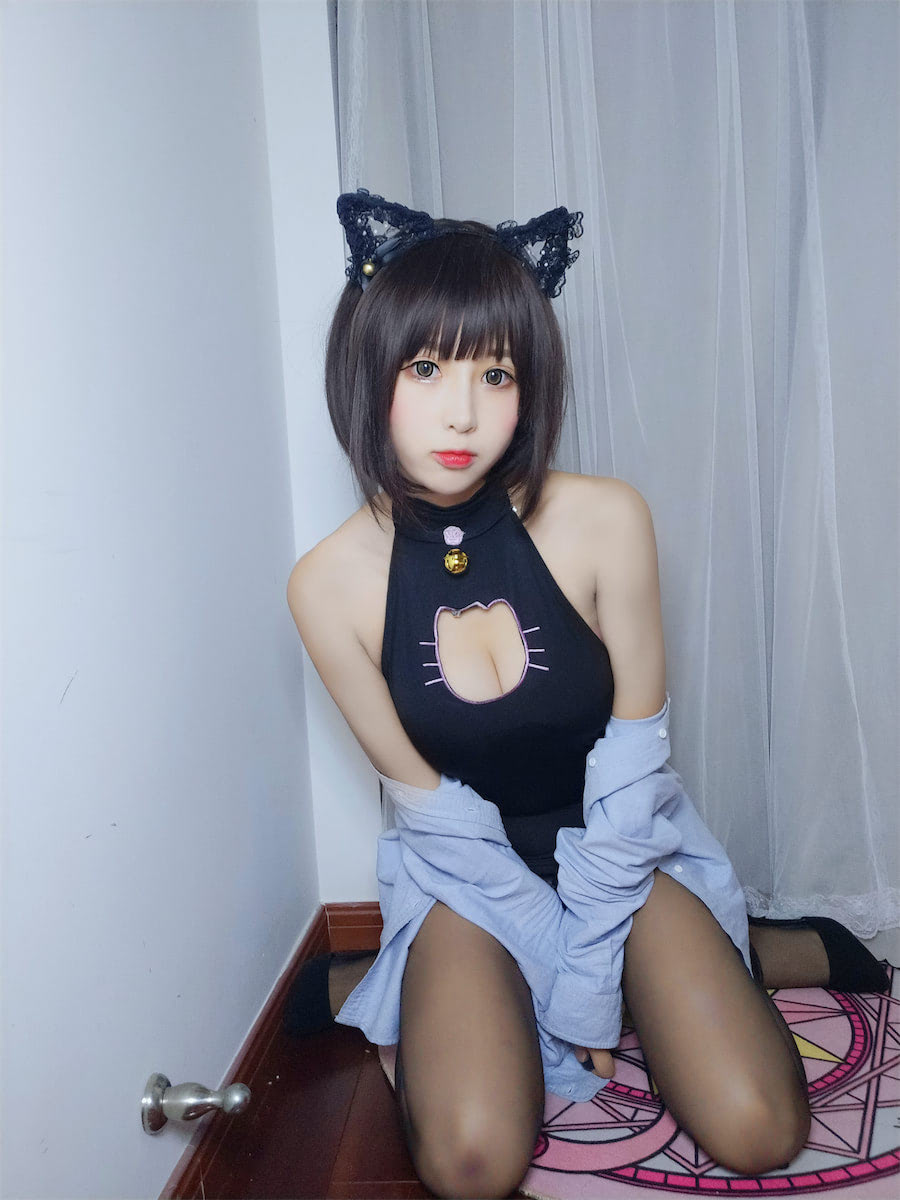 w黑米粥w包臀裙猫耳6图2视频插图