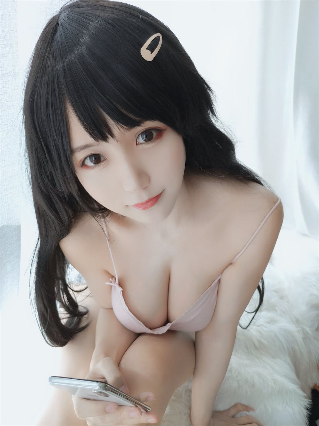 小仓千代w粉色吊带衫30图插图2