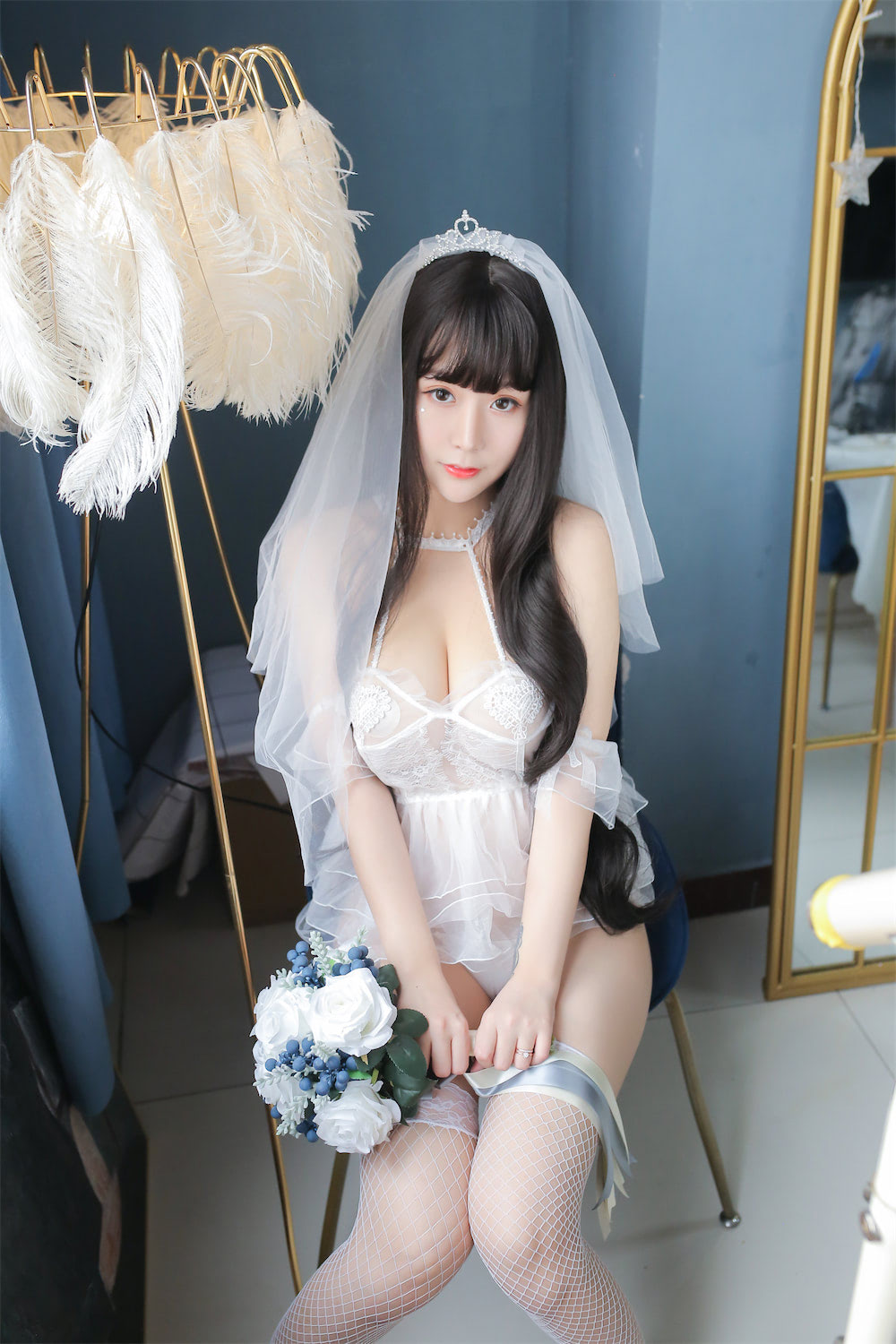 猫九酱Sakura白色花嫁76图1视频插图1