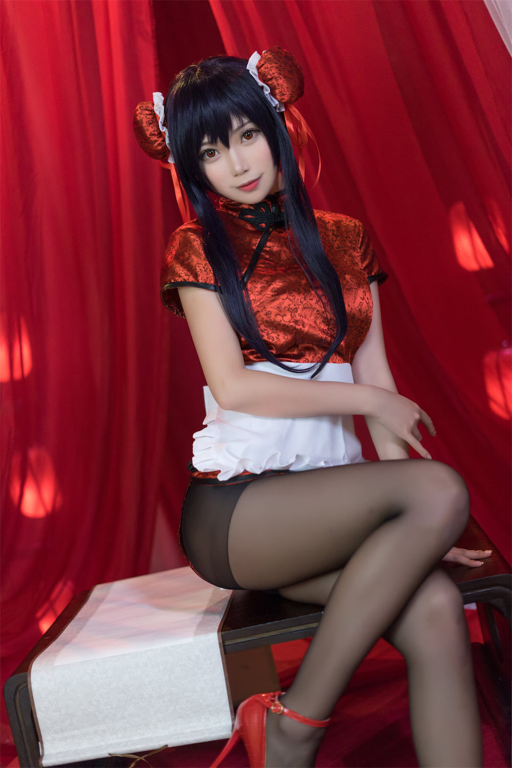 大肉丸Amiee学姐旗袍睡衣兔女郎校服34图插图1