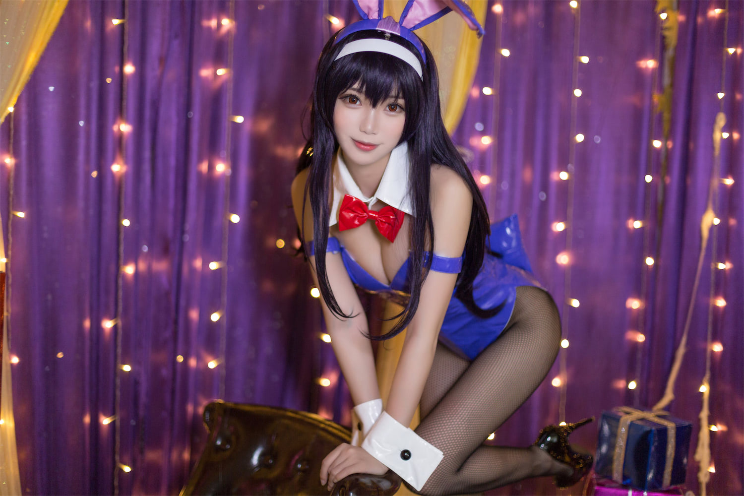大肉丸Amiee学姐旗袍睡衣兔女郎校服34图插图3