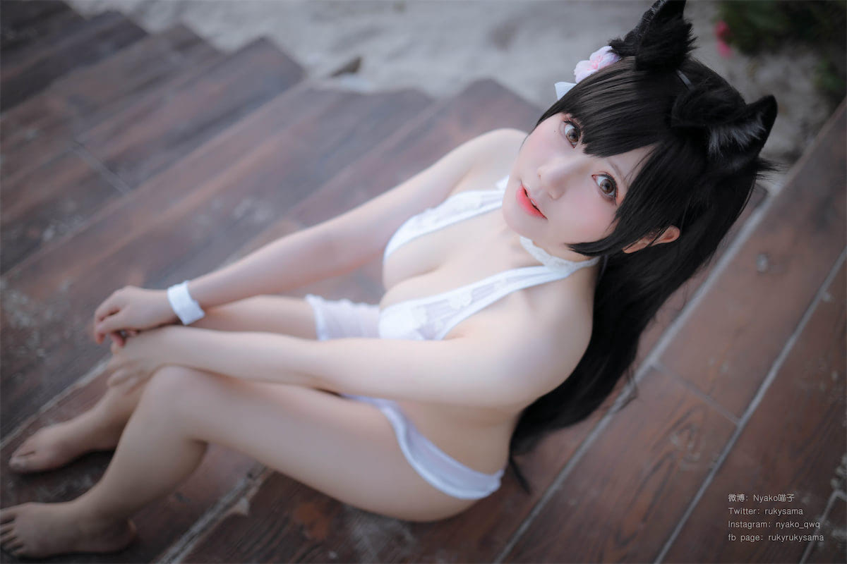 Nyako喵子海滩爱宕泳装25图插图