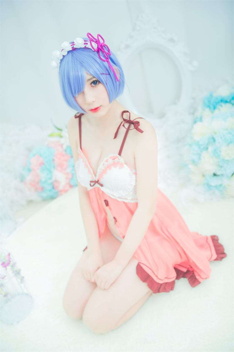 w黑米粥w蕾姆粉睡衣24图插图1