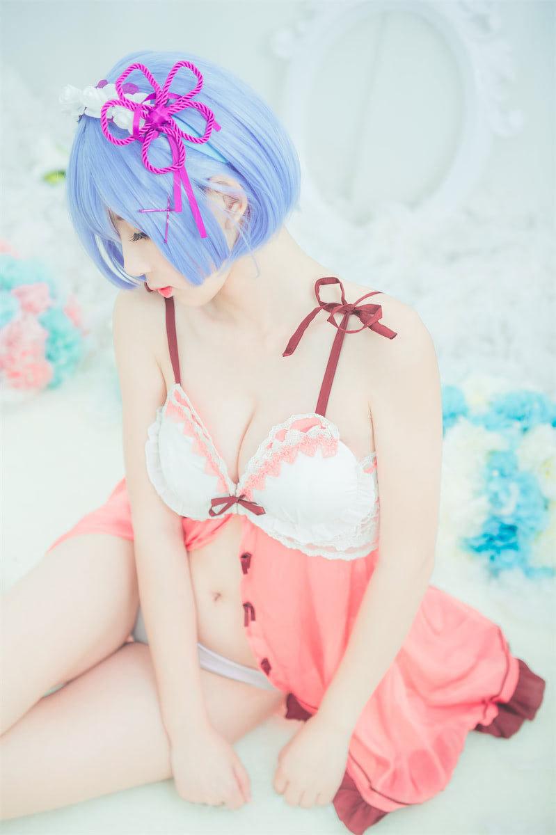 w黑米粥w蕾姆粉睡衣24图插图3