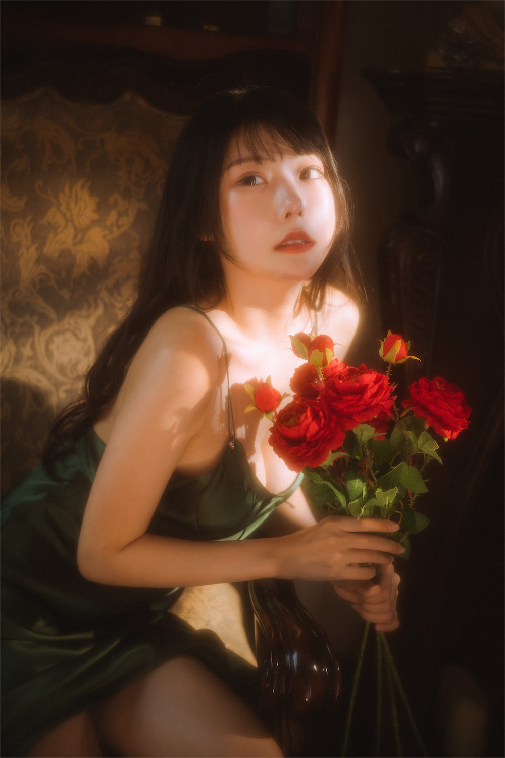 香草喵露露杨枝甘露绿色连衣裙45图1视频插图