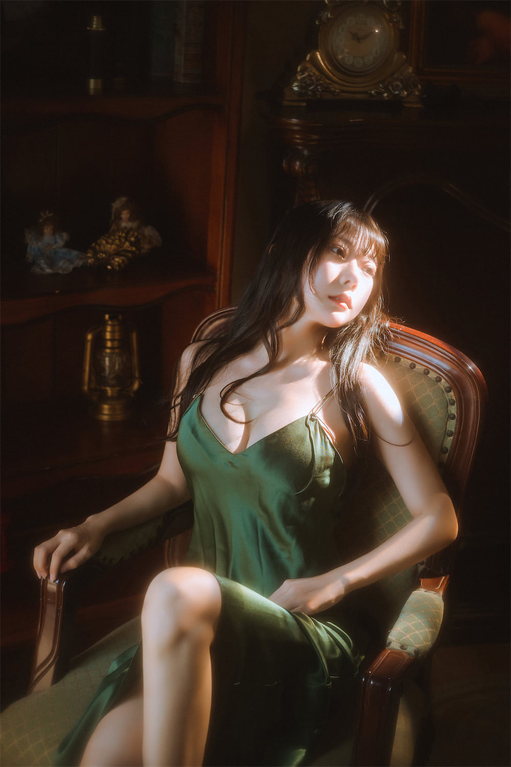 香草喵露露杨枝甘露绿色连衣裙45图1视频插图1