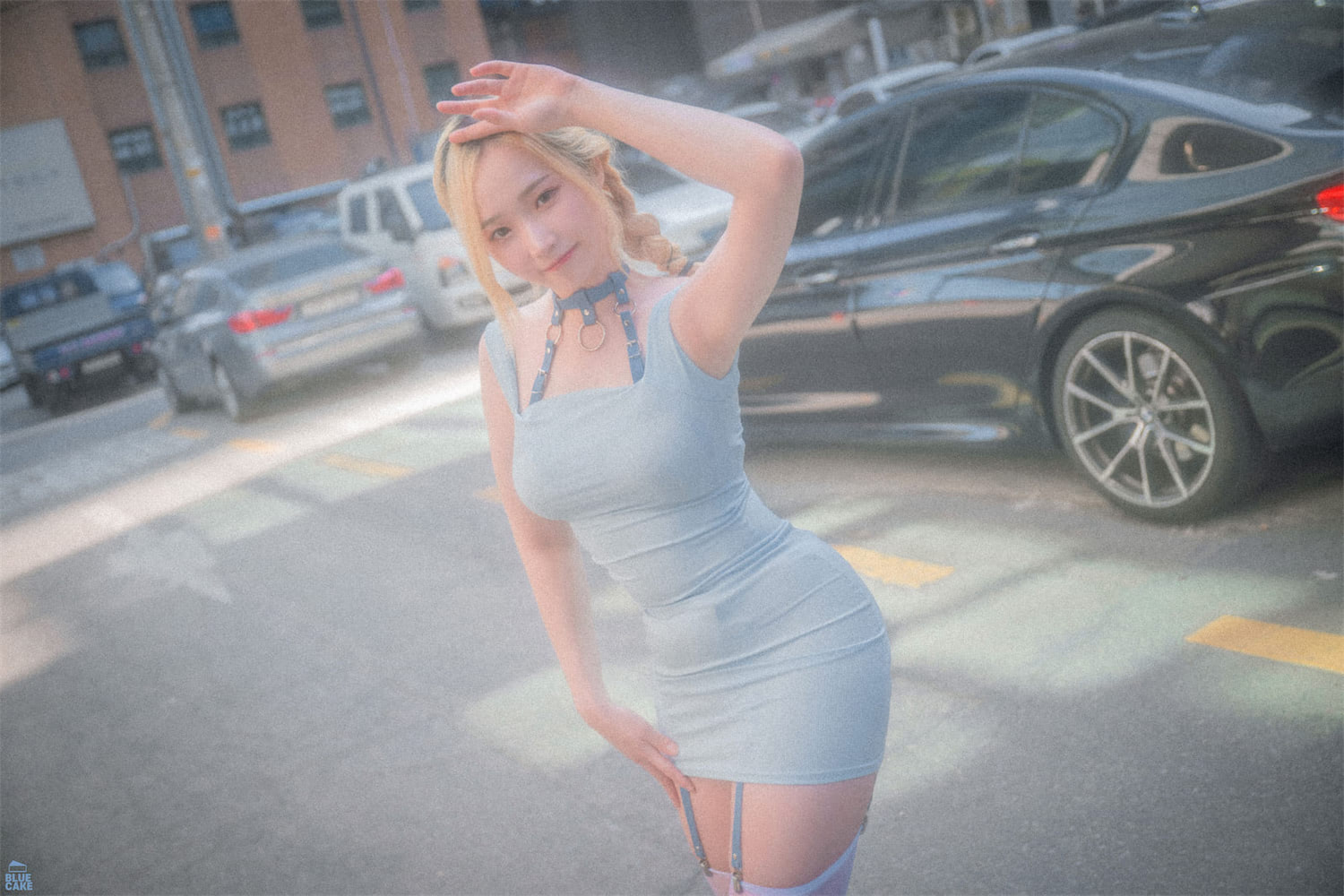 밤비bambi淡蓝连衣裙86图插图2
