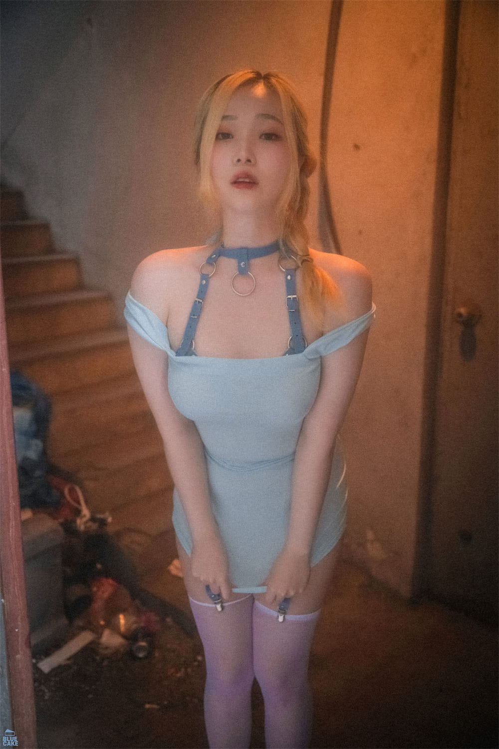 밤비bambi淡蓝连衣裙86图插图3