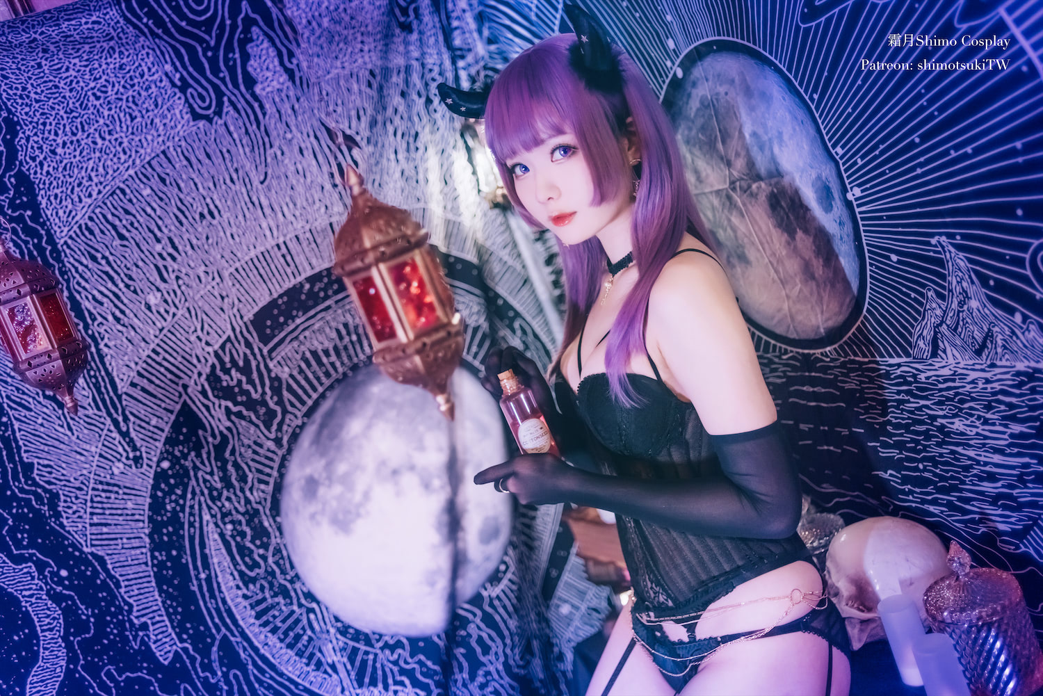 霜月shimo紫发黑丝魅魔16图插图3