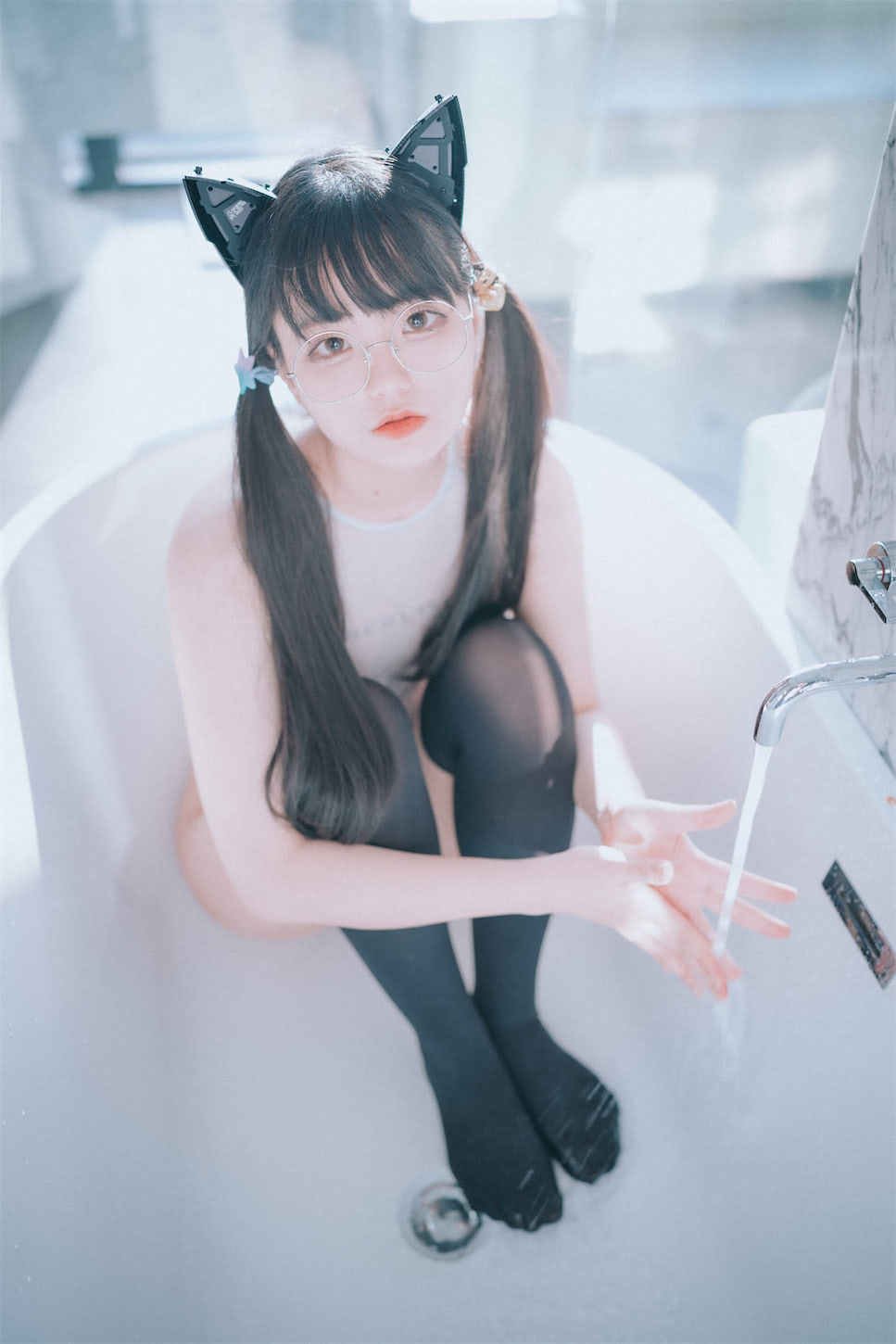 Jenny정제니黑丝死库水湿身猫66图插图1