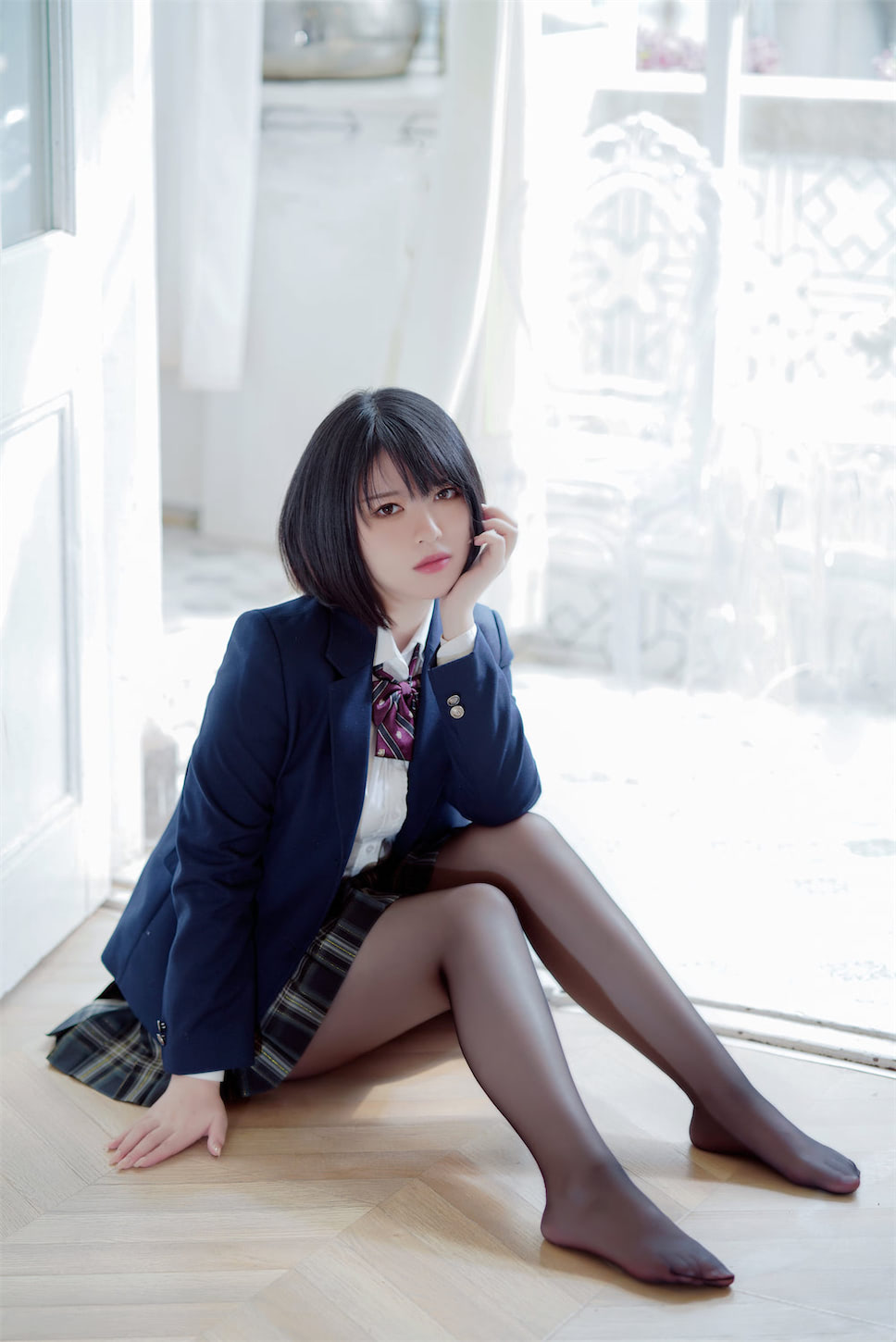 半半子彼女黑丝の制服姿が好き54图插图1