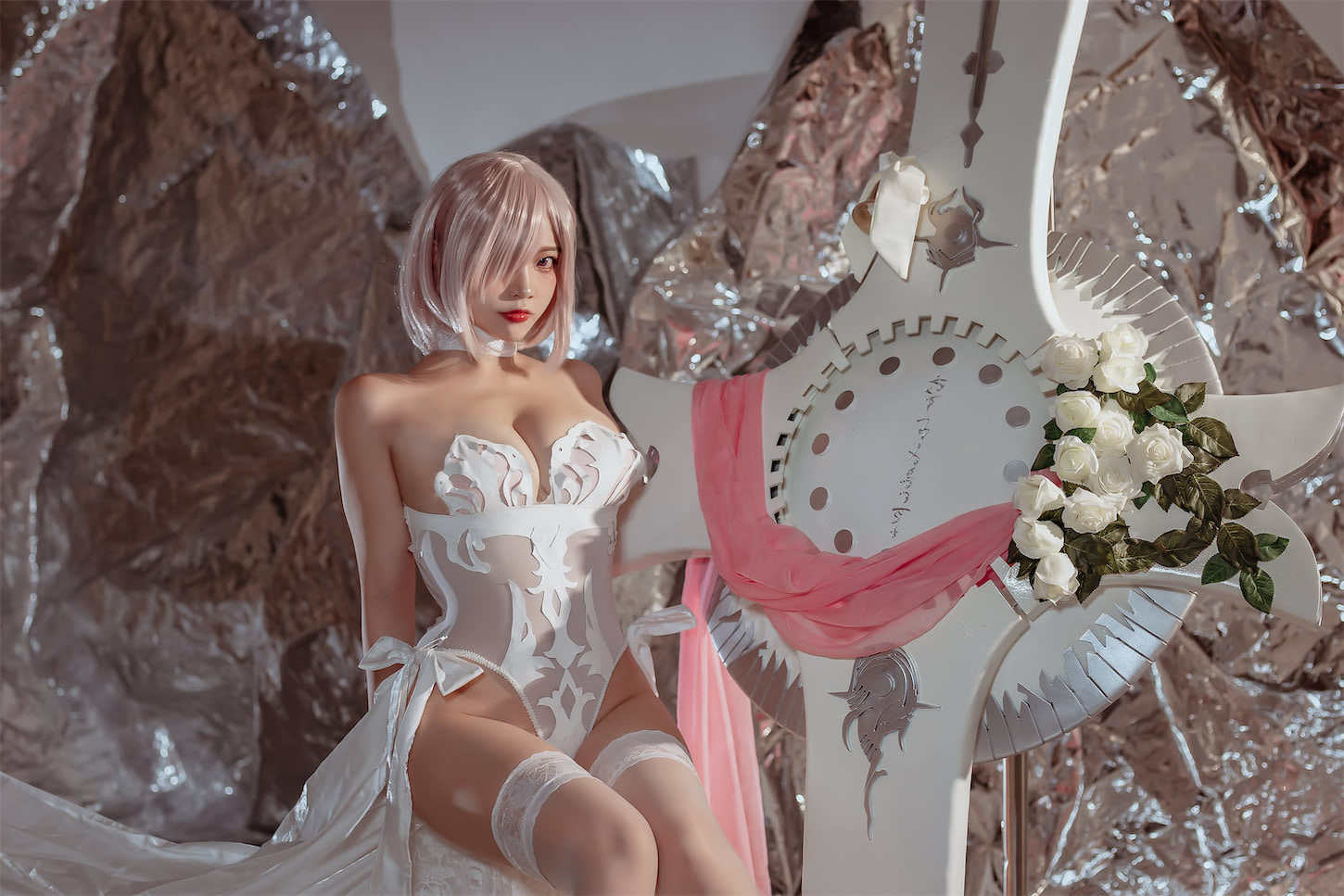 二佐Nisa玛修白丝婚纱42图插图2