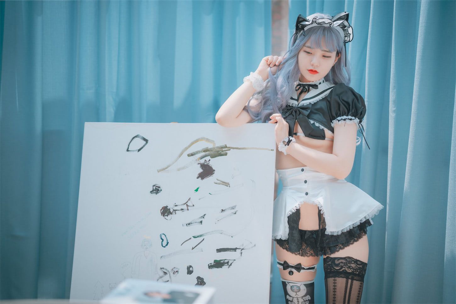 Jenny정제니女仆大厦水手服200图插图2