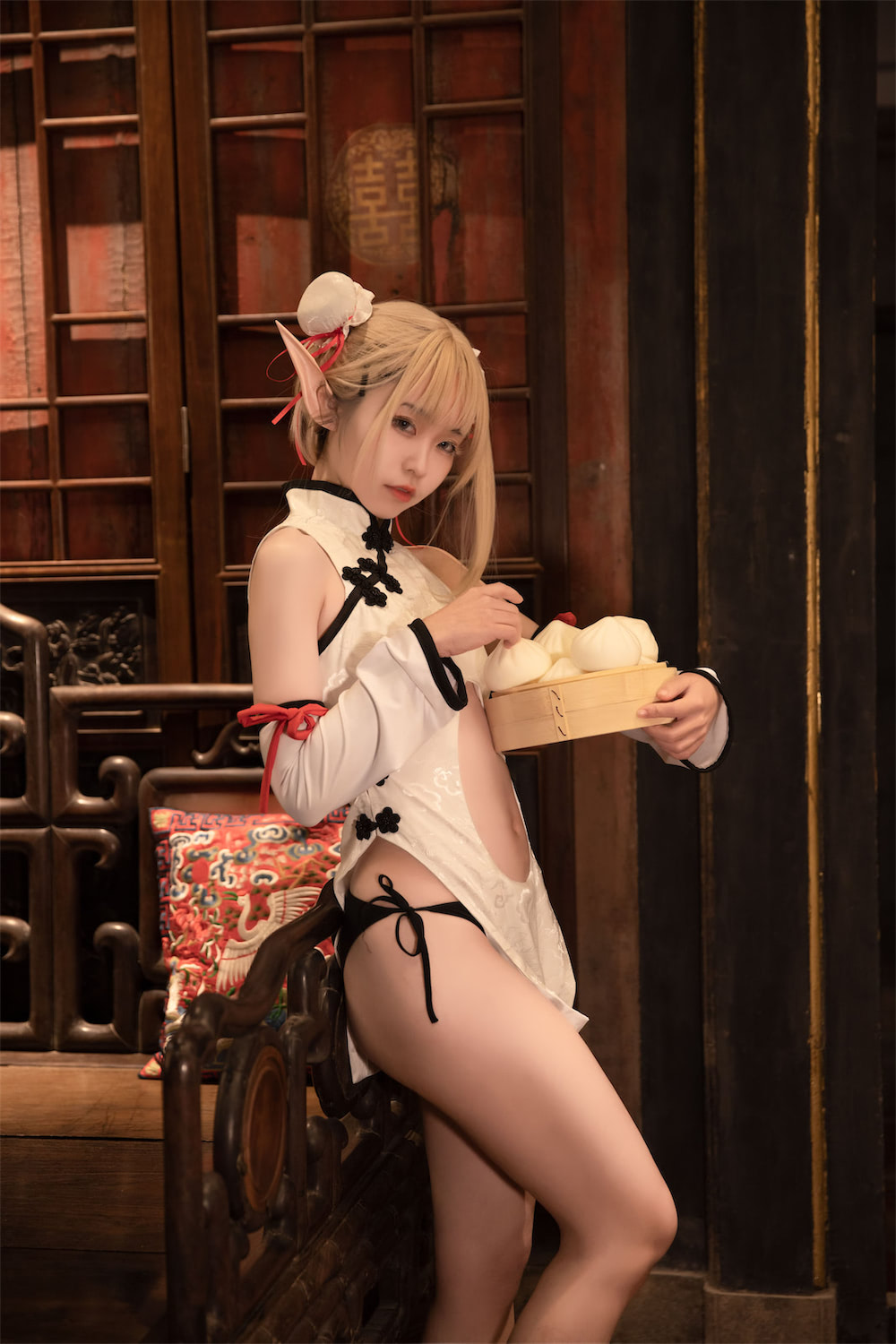 G44不会受伤水兰儿宅T白旗袍48图插图1